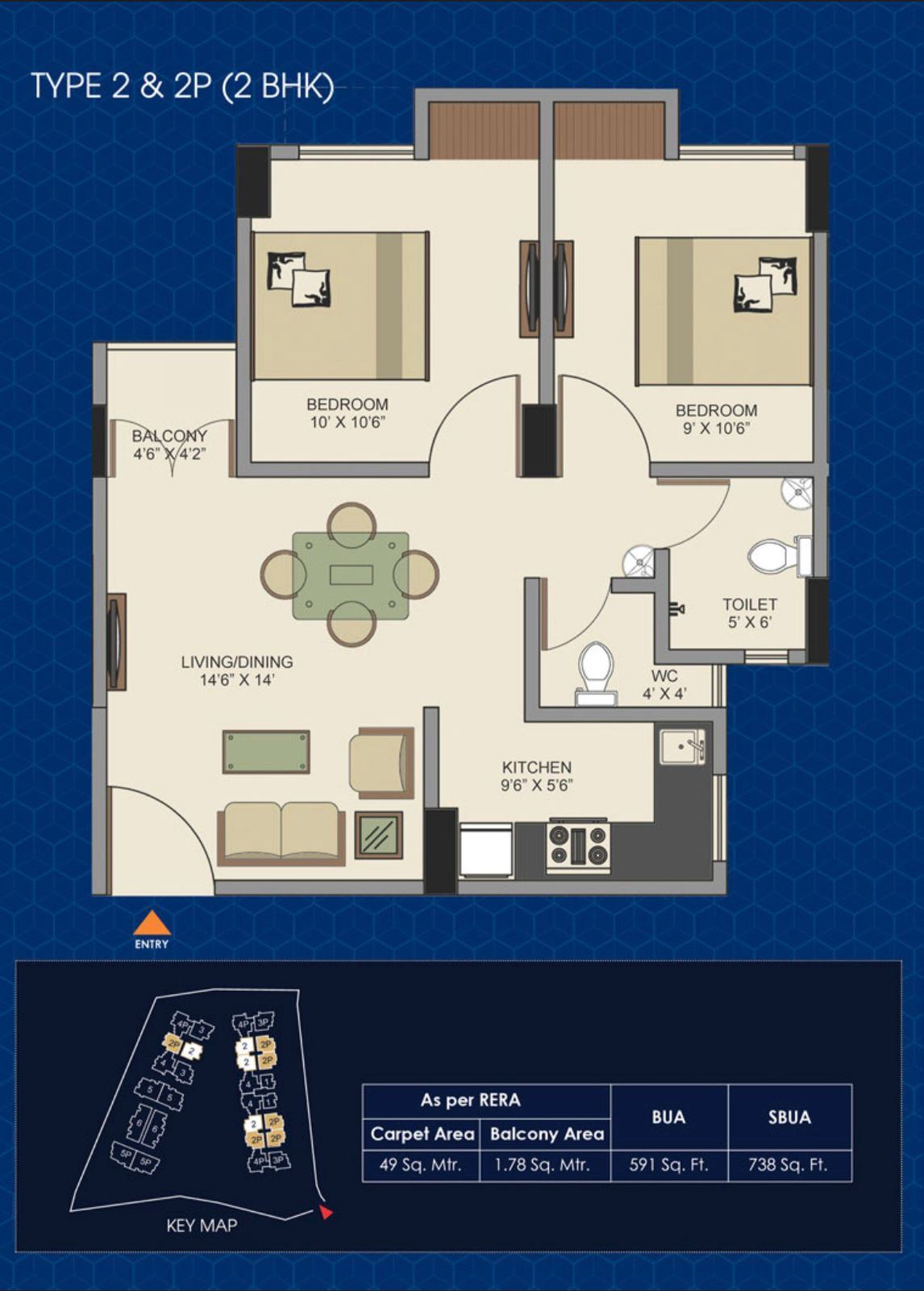 2BHK at Royal Aawas
